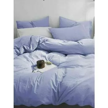 Постельное белье GoodNight Сатин Делюкс 2 сп. с евро (с нав. 50х70) лаванда