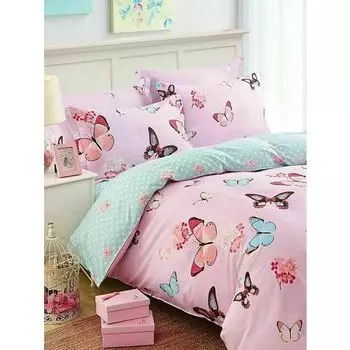 Постельное белье GoodNight Сатин Делюкс 646 с компаньоном евро (с нав. 50х70)