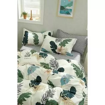 Постельное белье GoodNight Сатин Делюкс 91 с компаньоном 2 сп. с евро (с нав. 50х70)