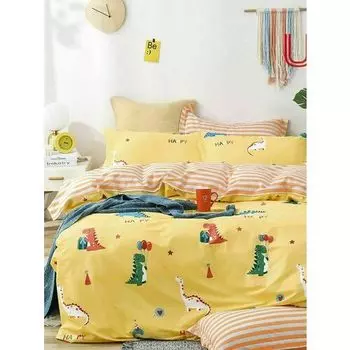 Постельное белье GoodNight Сатин Делюкс Кидс 97 с компаньоном 1,5 сп. (с нав. 50х70)