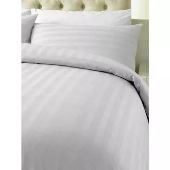 Постельное белье GoodNight Страйп-сатин 3x3 евро (с нав. 50х70) белый