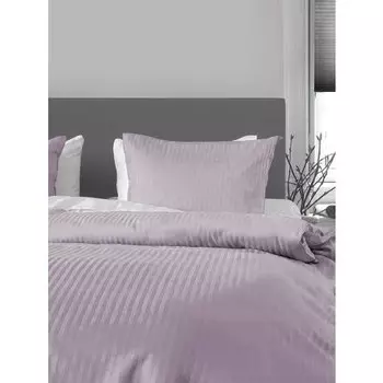 Постельное белье GoodNight Страйп-сатин дуэт (с нав. 50х70) лаванда