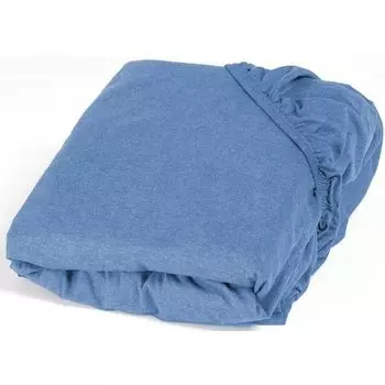 Простынь GoodNight Трикотаж 140х200х20 Синий на резинке