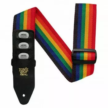 Ремень для гитары Ernie Ball 4188 PickHolder Rainbow