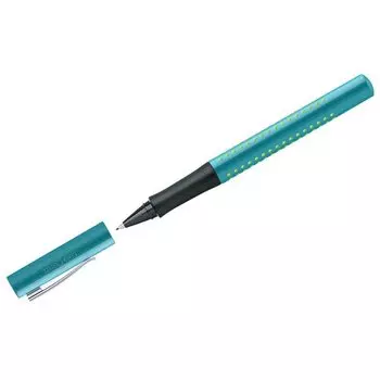 Ручка капиллярная Faber-Castell Grip 2010, синяя, бирюзово-зеленый корпус