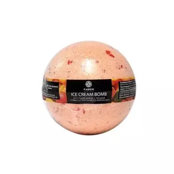 Шарик бурлящий для ванны Fabrik Персиковое мороженное