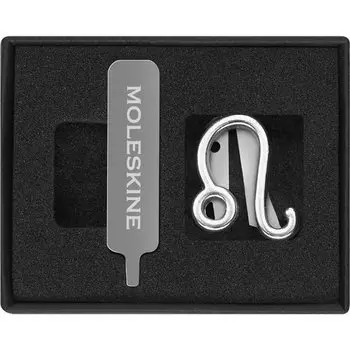 Шильд-символ Moleskine Zodiac Лев, серебристый