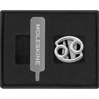 Шильд-символ Moleskine Zodiac Рак, серебристый