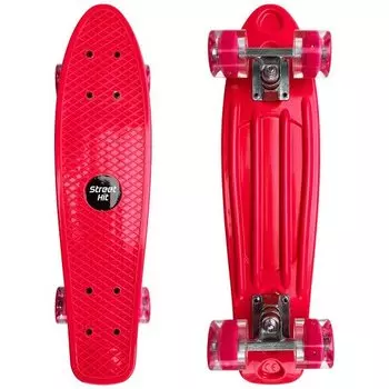 Скейт со светящимися колесами, красный