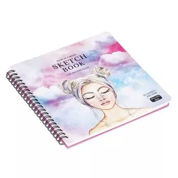 Скетчбук для акварели Greenwich Line Dream In Clouds, 20 листов, 19 х 19 см