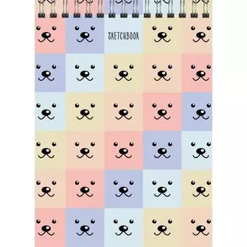 Скетчбук "Милые мордашки" А6+, 40 листов, 100 г/м2