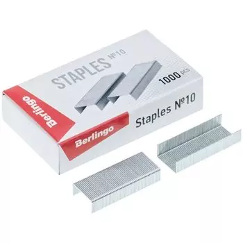 Скобы для степлера Berlingo №10, оцинкованные, 1000 шт