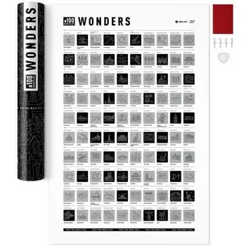 Скретч постер "#100 ДЕЛ Wonders"