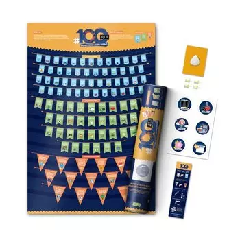 Скретч-постер "#100дел", 40 х 60 см