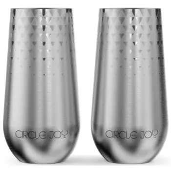 Стальные бокалы для игристых вин Circle Joy "Stainless steel champagne flutes"