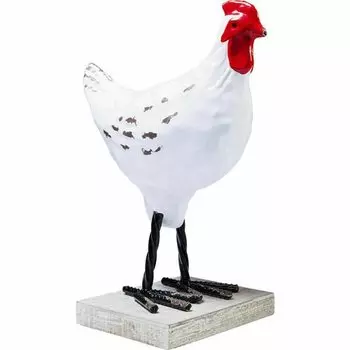 Статуэтка Петух, 35 х 48 х 20 см, белая