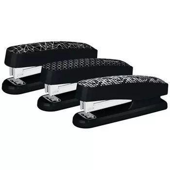 Степлер №24/6, 26/6 Berlingo DoubleBlack, черный, в ассортименте