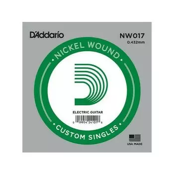 Струна одиночная для электрогитары DAddario NW017