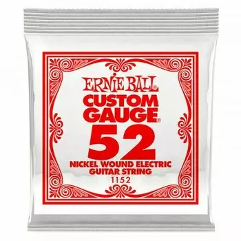 Струна одиночная для электрогитары Ernie Ball 1152 Nickel Wound 52