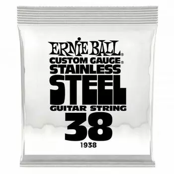 Струна одиночная для электрогитары Ernie Ball 1938 Stainless Steel 38