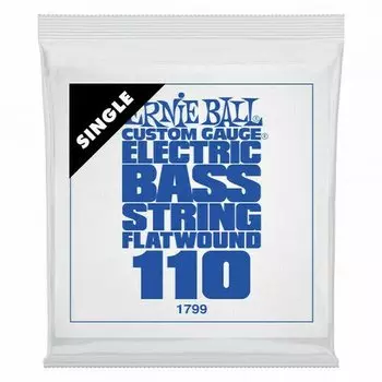 Струна одиночная для бас-гитары Ernie Ball 1799 Flatwound .110