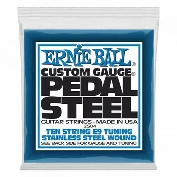 Струны для 10 струнной педальной слайд-гитары Ernie Ball 2504 Stainless Steel E9 Tuning 13-39