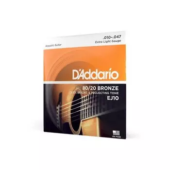 Струны для акустической гитары D'Addario EJ10