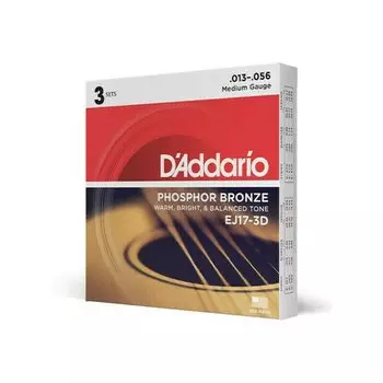 Струны для акустической гитары DAddario EJ17 -3D