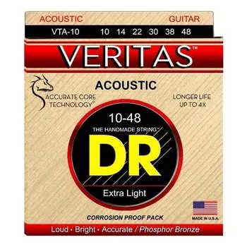 Струны для акустической гитары DR VTA 10