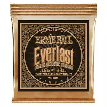 Струны для акустической гитары Ernie Ball 2544 Everlast Coated Phosphor Bronze Medium 13-56