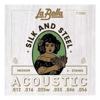 Струны для акустической гитары La Bella 710 M