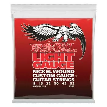 Струны для электрогитары Ernie Ball 2208 Nickel Wound Light 11-52
