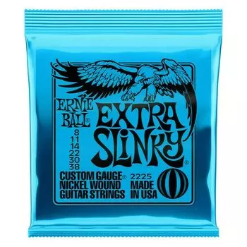 Струны для электрогитары Ernie Ball 2225 Nickel Wound Slinky Extra 8-38