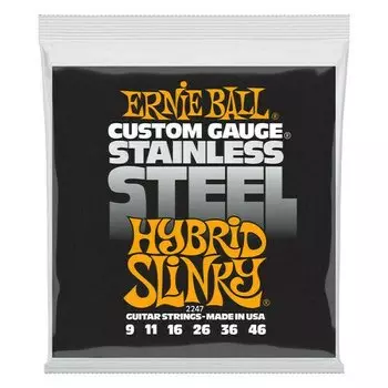 Струны для электрогитары Ernie Ball 2247 Stainless Steel Slinky Hybrid 9-46