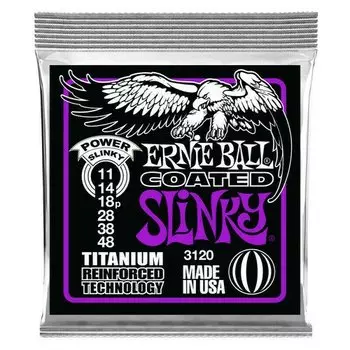 Струны для электрогитары Ernie Ball 3120 RPS Coated Titanium Slinky Power 11-48