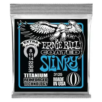Струны для электрогитары Ernie Ball 3125 RPS Coated Titanium Slinky Extra 8-38