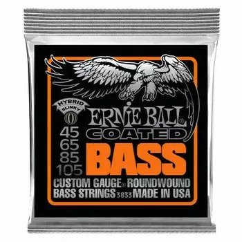 Струны для бас-гитары Ernie Ball 3833 Coated Slinky Hybrid 45-105