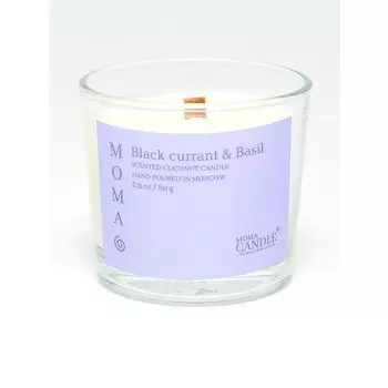 Свеча ароматическая Momacandle Black currant &amp; Basil, 80 гр