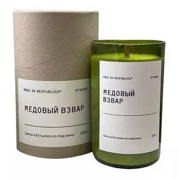 Свеча в бутылке из-под вина Медовый взвар