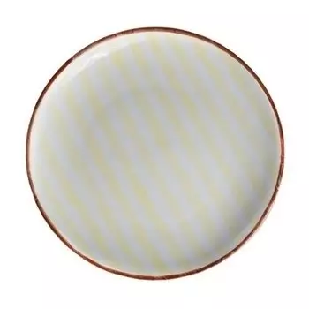 Тарелка "Страйп", без полей, 15 см, желтая