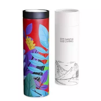 Термокружка Santai Living To-Go 360 из стали, красная с рисунком, 450 мл