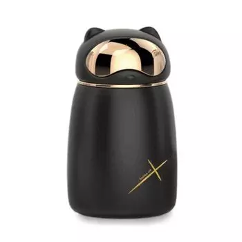 Термос HelloDream "Alien Cat", 350 мл, чёрный