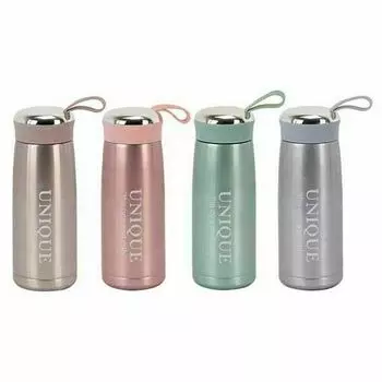 Термос стальной Кокос Unique, ассорти 4 вида, 360 мл