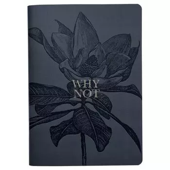 Тетрадь общая Be Smart, коллекция Aesthetics Черный цветок, 150 х 210 мм, 48 листов, в клетку, мягкий переплет, на скрепках