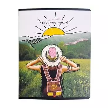 Тетрадь общая Be Smart, коллекция Discovery, Горы, А5, 48 листов в клетку, зеленая