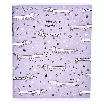 Тетрадь общая Be Smart, коллекция Feed Us, А5, 48 листов в клетку, сиреневый