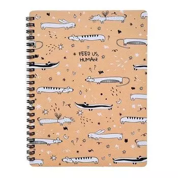 Тетрадь общая Be Smart, коллекция Feed Us, Мышки, А5, 80 листов в клетку, оранжевая