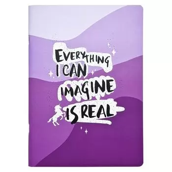 Тетрадь общая Be Smart, коллекция Quote, А5, 120 листов в клетку, фиолетовая