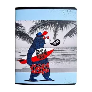 Тетрадь общая Be Smart, коллекция Teenager, Медведь , А5, 48 листов в клетку, голубая