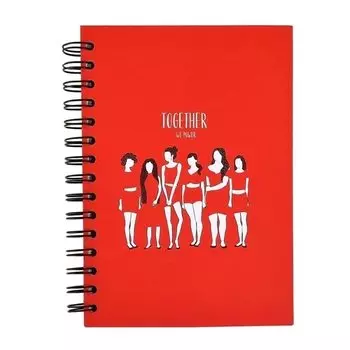 Тетрадь общая Be Smart "Girls", 120 листов в клетку 14,4 х 20,4 см, красная